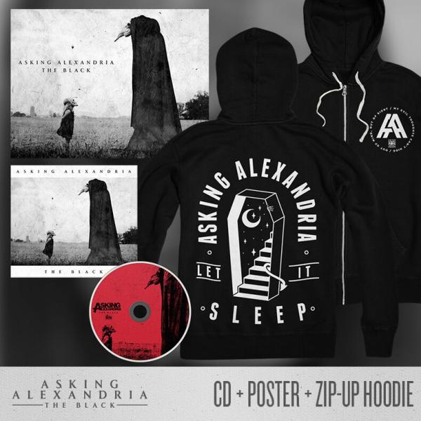 Asking Alexandria - The Black CD + Poster + Hoody