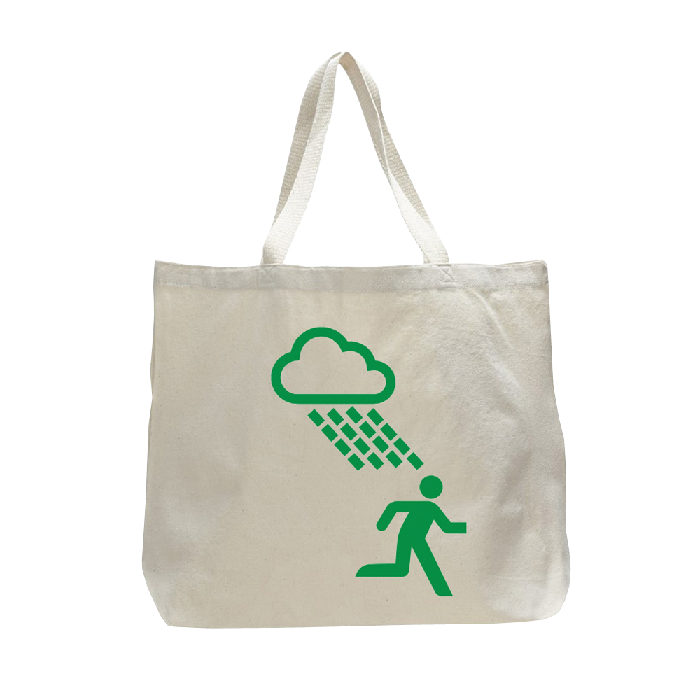 Travis - Extra Large White Rain Man Tote-Bag