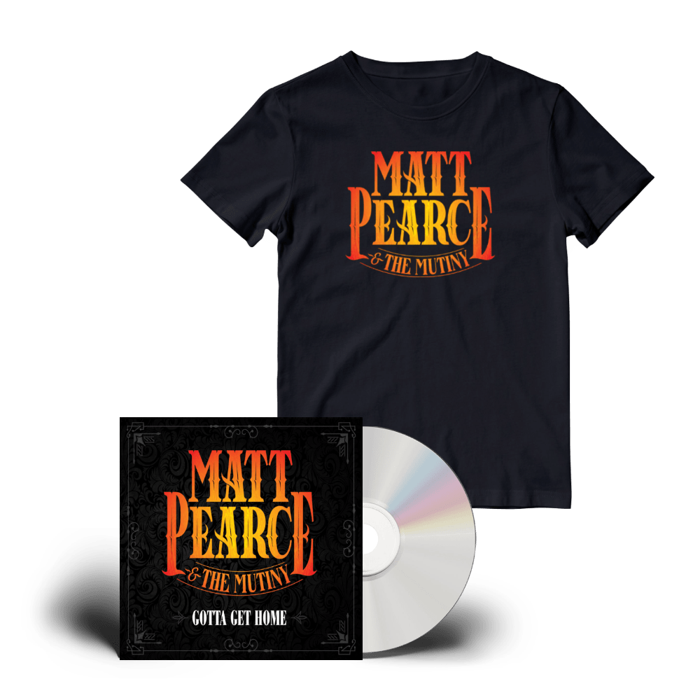 Matt Pearce & The Mutiny - Gotta Get Home CD-Sunburst Logo T-Shirt