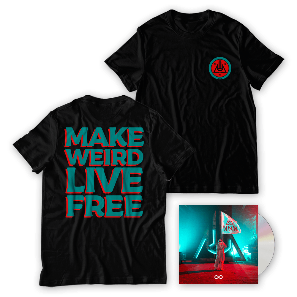 Never Not Nothing - Never Not Nothing CD + Make Weird And Live Free T-Shirt