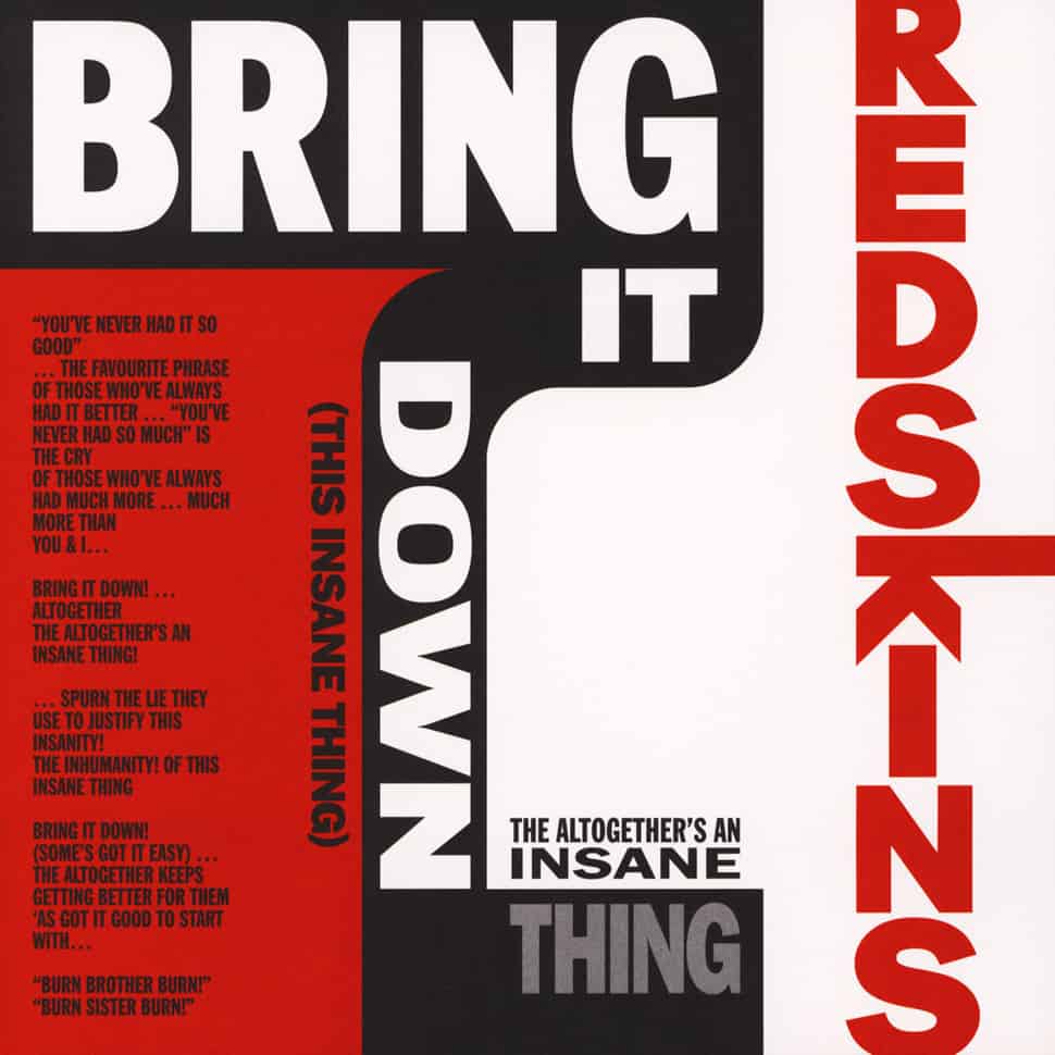 Redskins - Bring It Down (That Insane Thing) Red 10 Inch