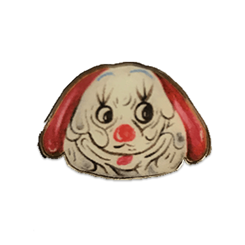 White Denim - Dog Clown Pin