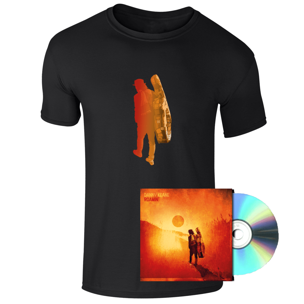 Danny Keane - Roamin- Black T-Shirt and CD Bundle