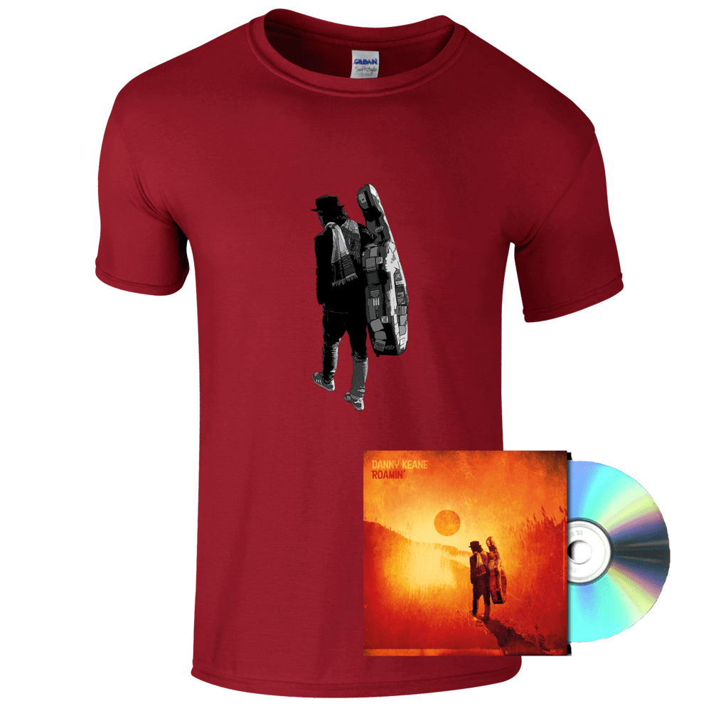 Danny Keane - Roamin- Red T-Shirt and CD Bundle