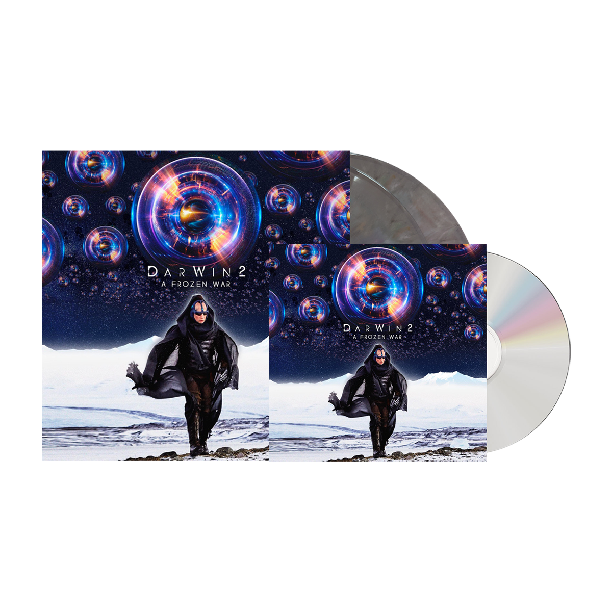 DarWin - A Frozen War CD + Double Coloured Vinyl Gatefold LP with 30 x 20 poster