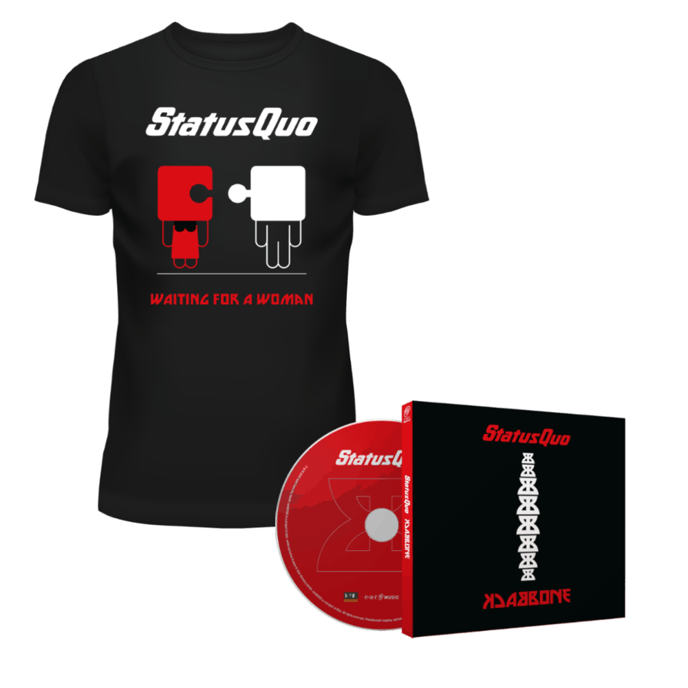 Status Quo - Backbone Deluxe CD-Waiting For A Woman T-Shirt