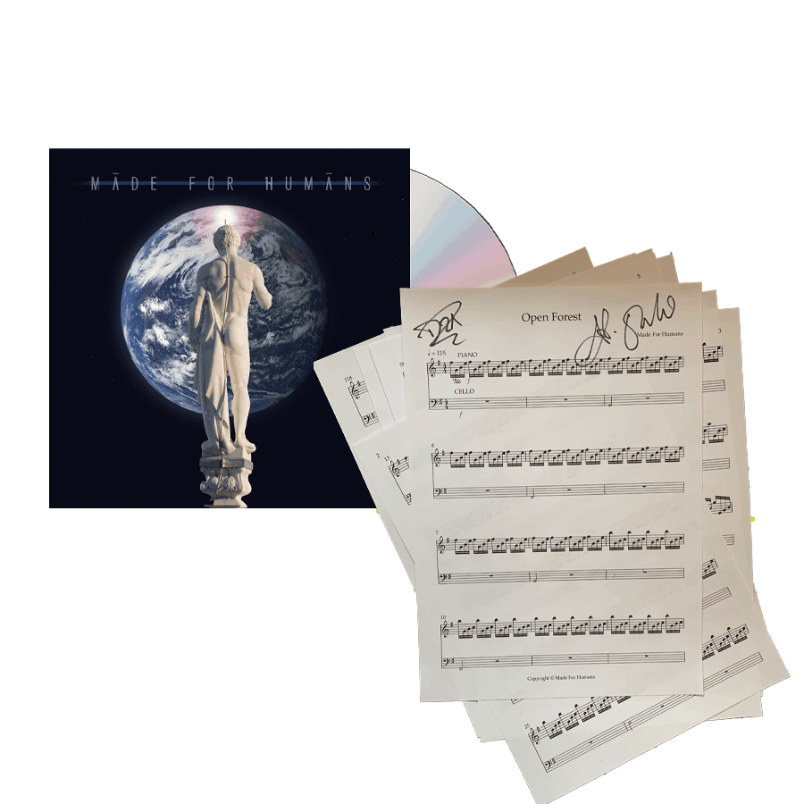 Made For Humans - Made For Humans CD Signed-Music score of the Cello & Piano for the song "Open Forest" SIGNED