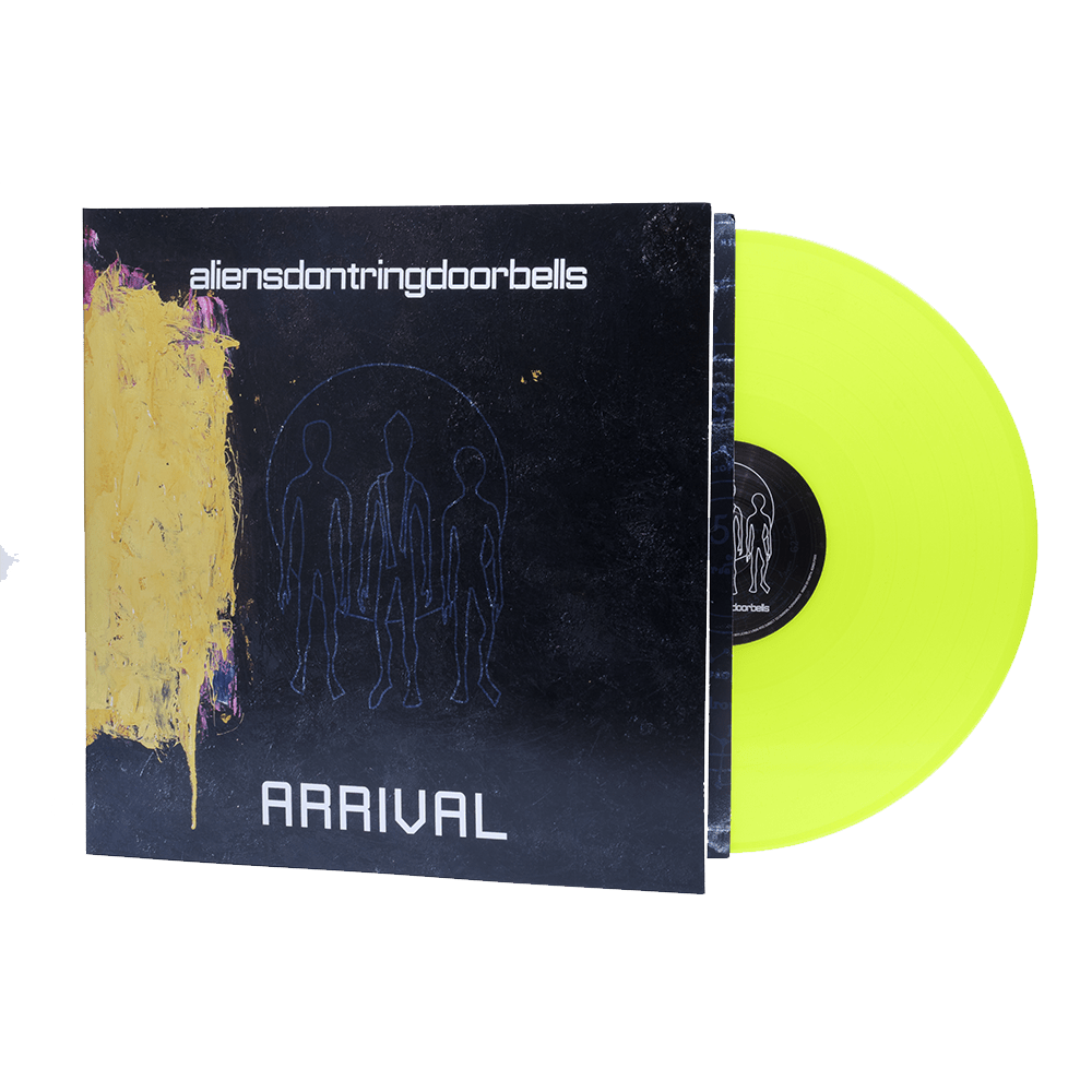 Aliensdontringdoorbells – Arrival- Limited Edition Gatefold Neon Yellow-Vinyl-Free Digital Download Vinyl