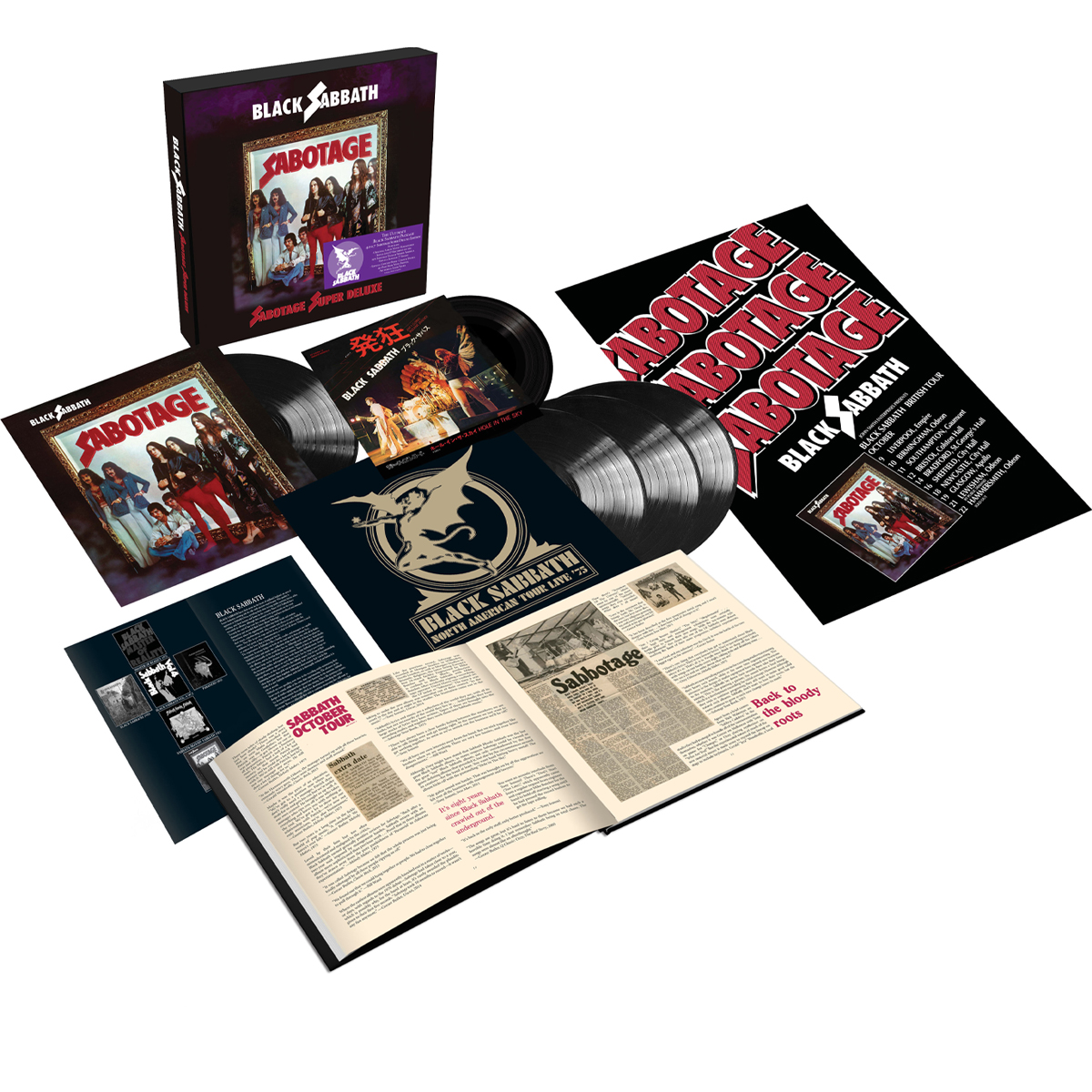 Black Sabbath - Sabotage 4LP-7 Single Super Deluxe Box Set Boxset