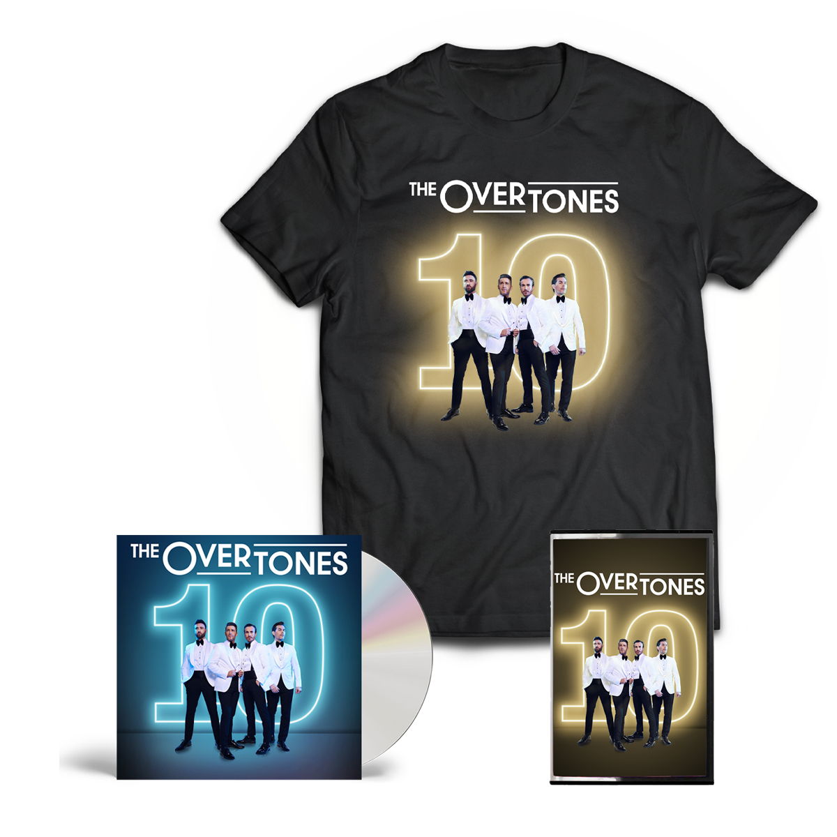 The Overtones - 10 CD-Cassette-Album T-Shirt