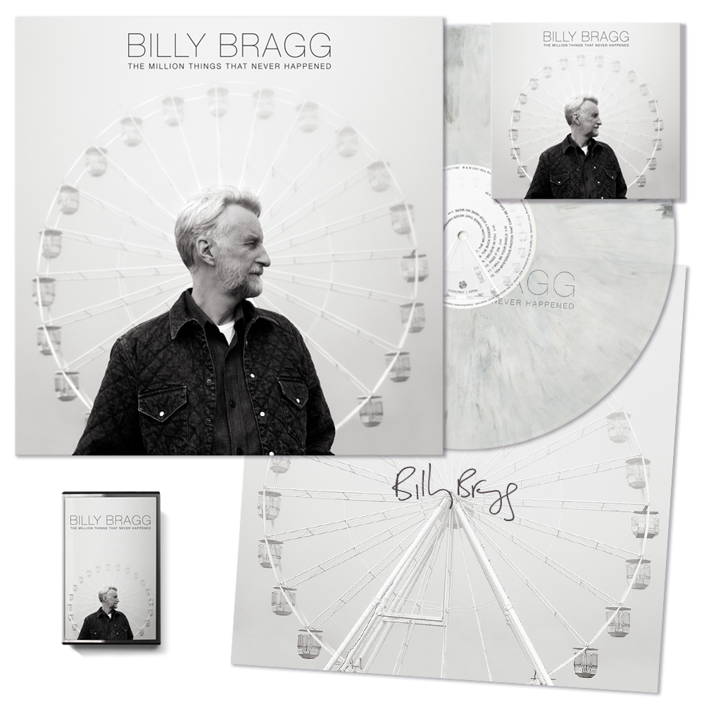 Billy Bragg - Signed-CD & Marble LP & Cassette Includes Signed Print