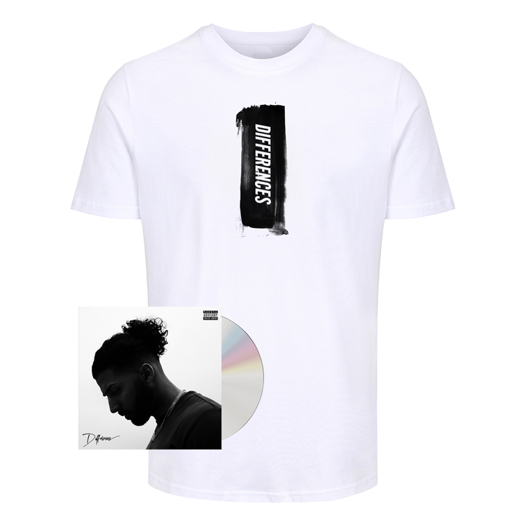 B Young - Differences CD Album-Paint Stripe White T-Shirt