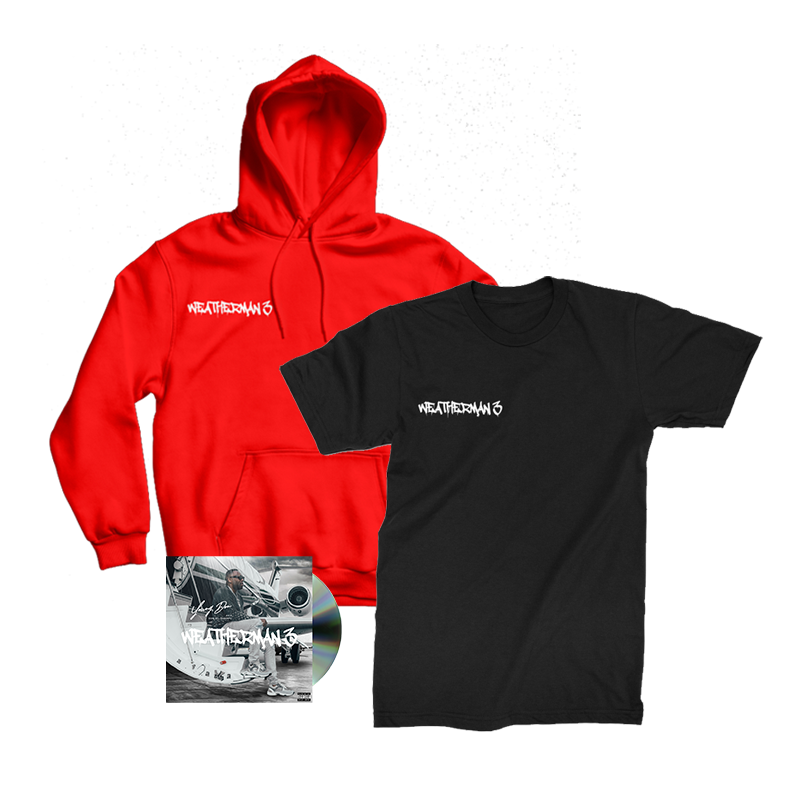 Young Don - Weatherman CD-Black T-Shirt-Red Hoody