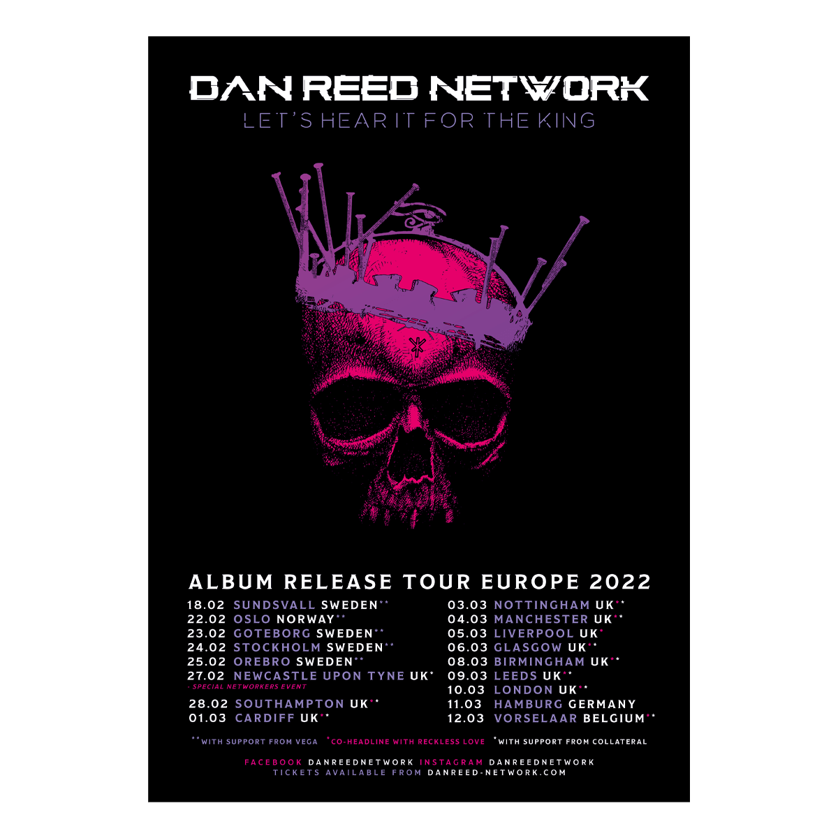 Dan Reed Network - Lets Hear It For The King Poster