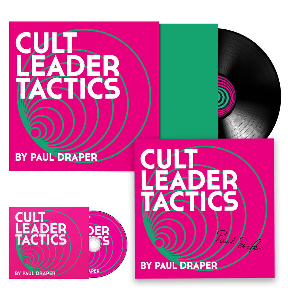 Paul Draper - EXCLUSIVE BUNDLE - Cult Leader Tactics CD + Black-Vinyl Inc Signed Print