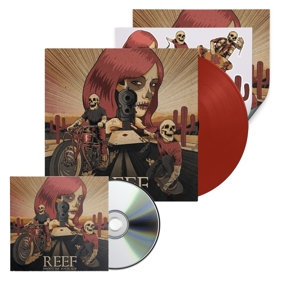 Reef - Shoot Me Your Ace Exclusive Transparent Red Vinyl + CD Inc. Album Artwork Print