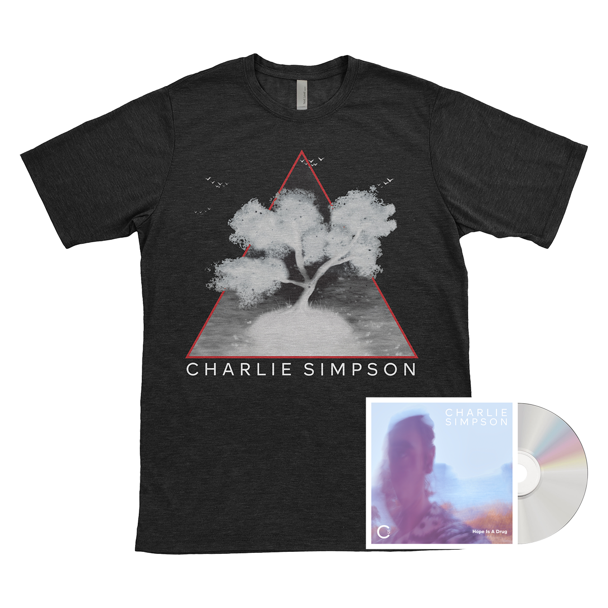 Charlie Simpson - Hope Is A Drug CD-When We Were Lions T-Shirt