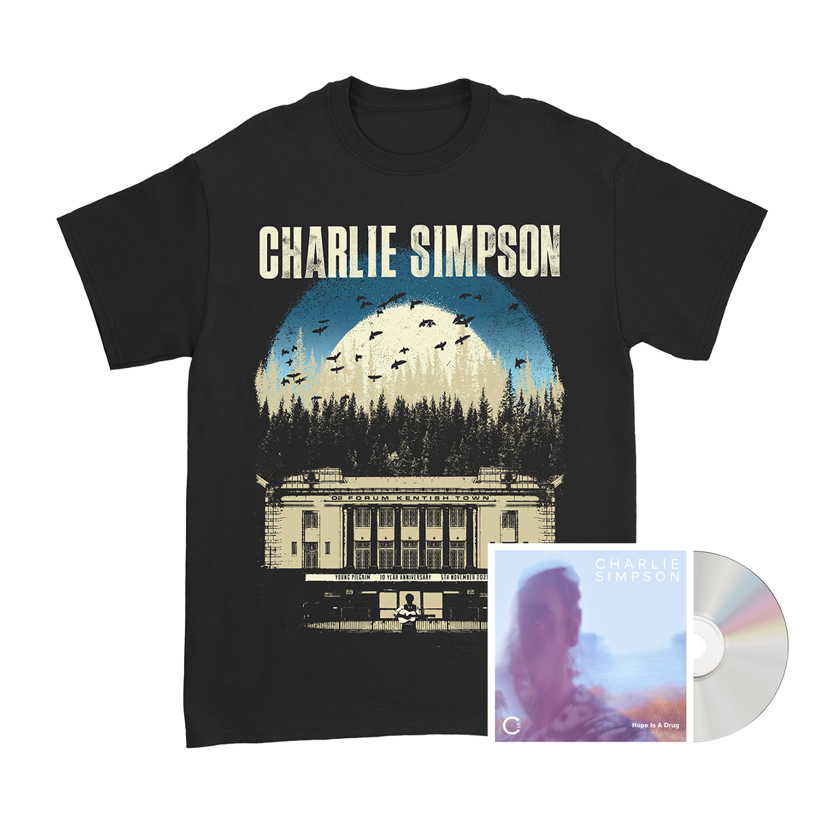 Charlie Simpson - Hope Is A Drug CD-Forum Event T-Shirt