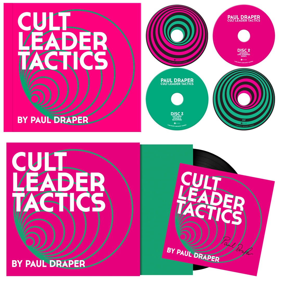 Paul Draper - EXCLUSIVE BUNDLE - Cult Leader Tactics Deluxe Book Edition + Black-Vinyl Inc Signed Print