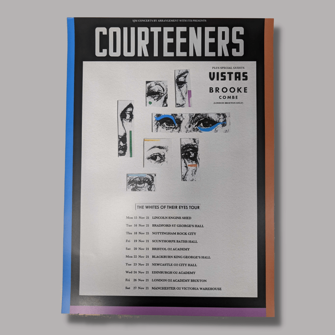 Courteeners - The Whites Of Their Eyes Tour A3 Poster