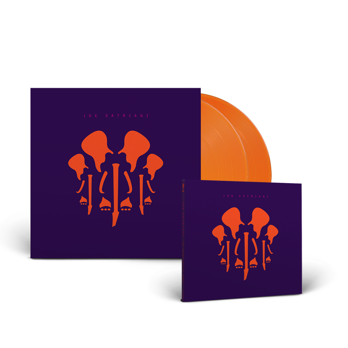 Joe Satriani - The Elephants Of Mars- Ltd Edition CD Digisleeve-Ltd Edition Double-Vinyl LP Orange in Gatefold Bundle