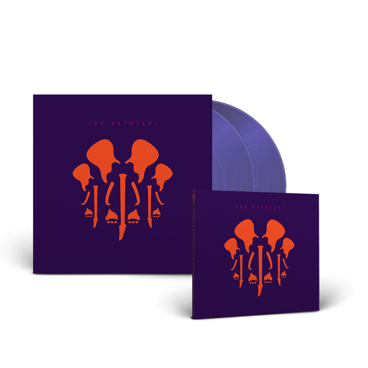 Joe Satriani - The Elephants Of Mars- Ltd Edition CD Digisleeve-Ltd Edition Double-Vinyl LP Purple in Gatefold Bundle