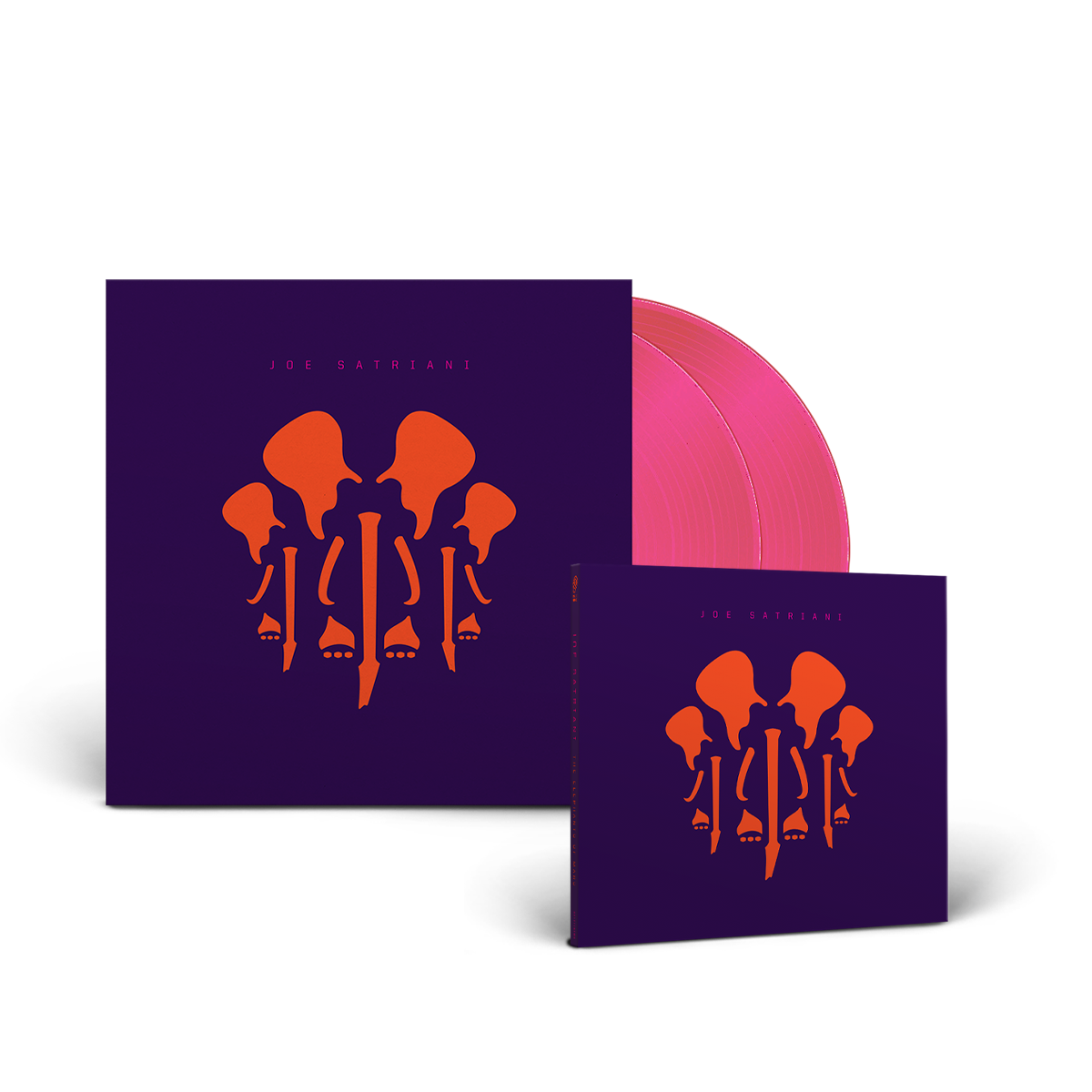 Joe Satriani - The Elephants Of Mars- Ltd Edition CD Digisleeve-Ltd Edition Double-Vinyl LP Pink in Gatefold Bundle