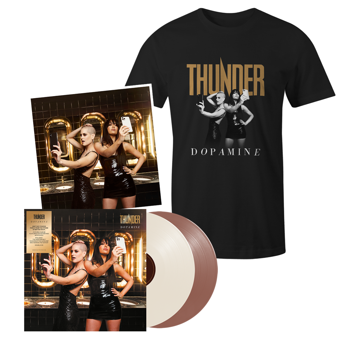 Thunder - Dopamine Gatefold Coloured Double Vinyl + T-Shirt (Inc Lenticular Art Card)