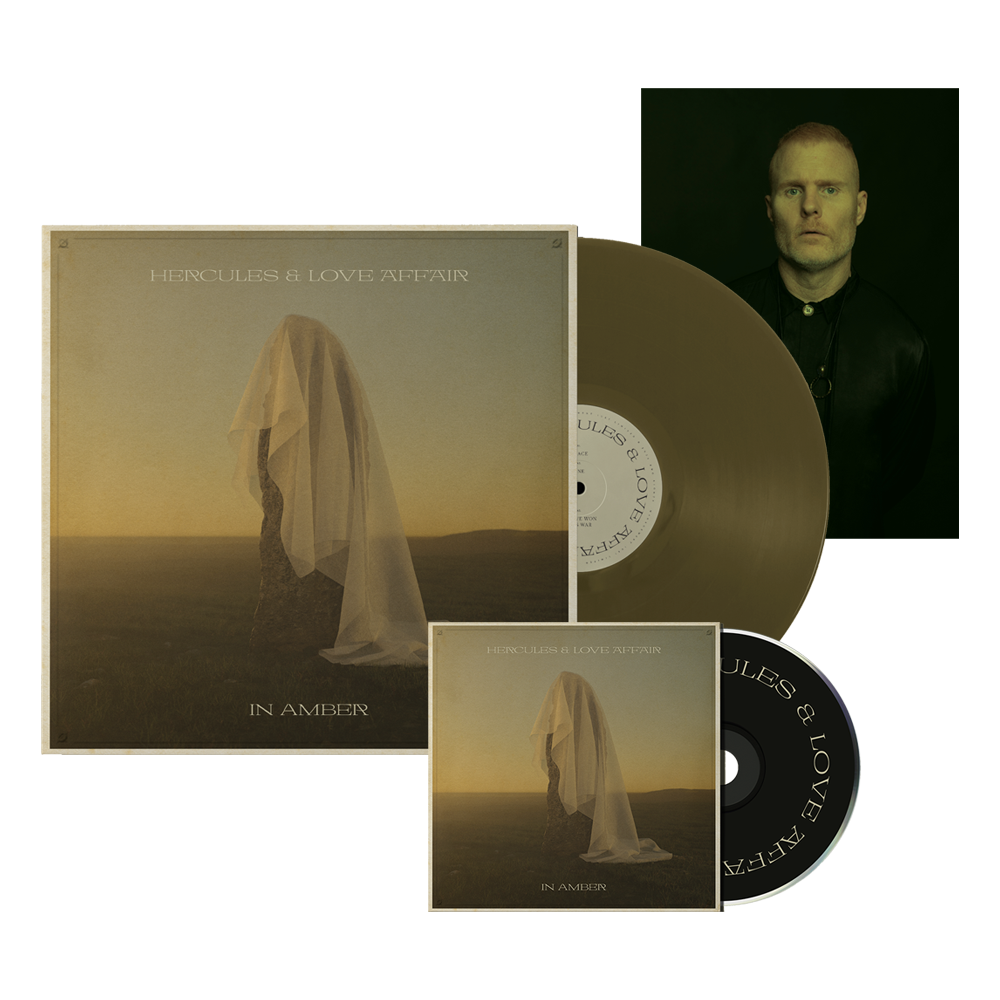 Hercules & Love Affair – In Amber CD Album + Limited Edition Transparent Amber Double-Vinyl Exclusive + Signed Print