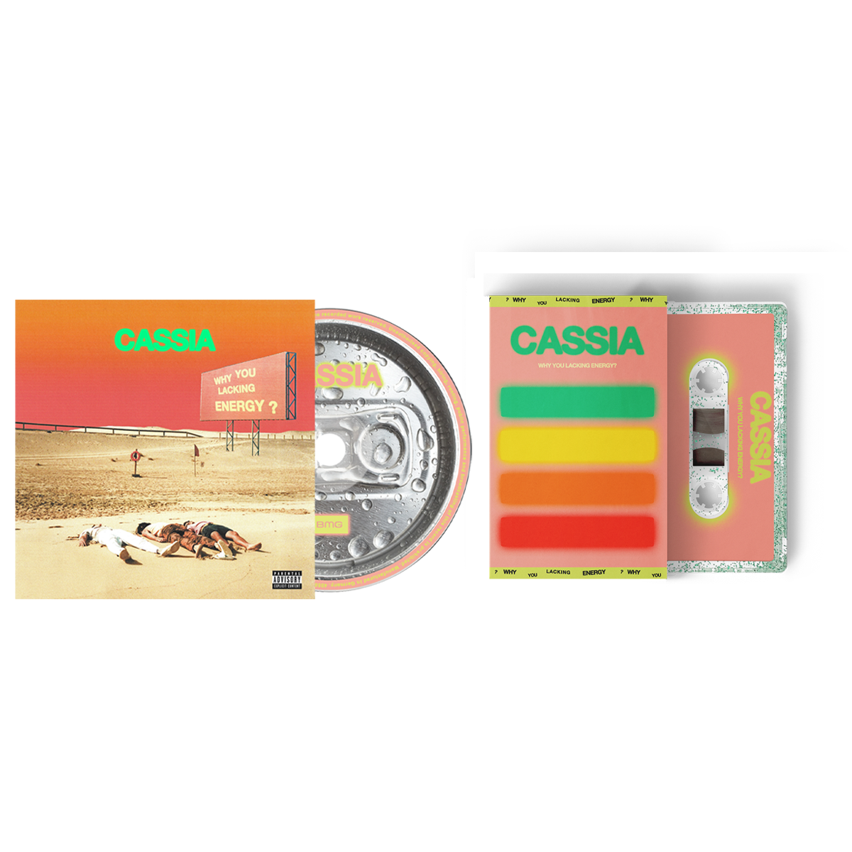 Cassia - Why You Lacking Energy CD-Clear Glitter Cassette Signed