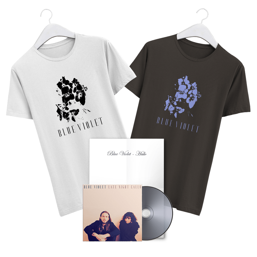 Blue Violet - Late Night Calls Signed CD-Handwritten Lyric Print & T-Shirt