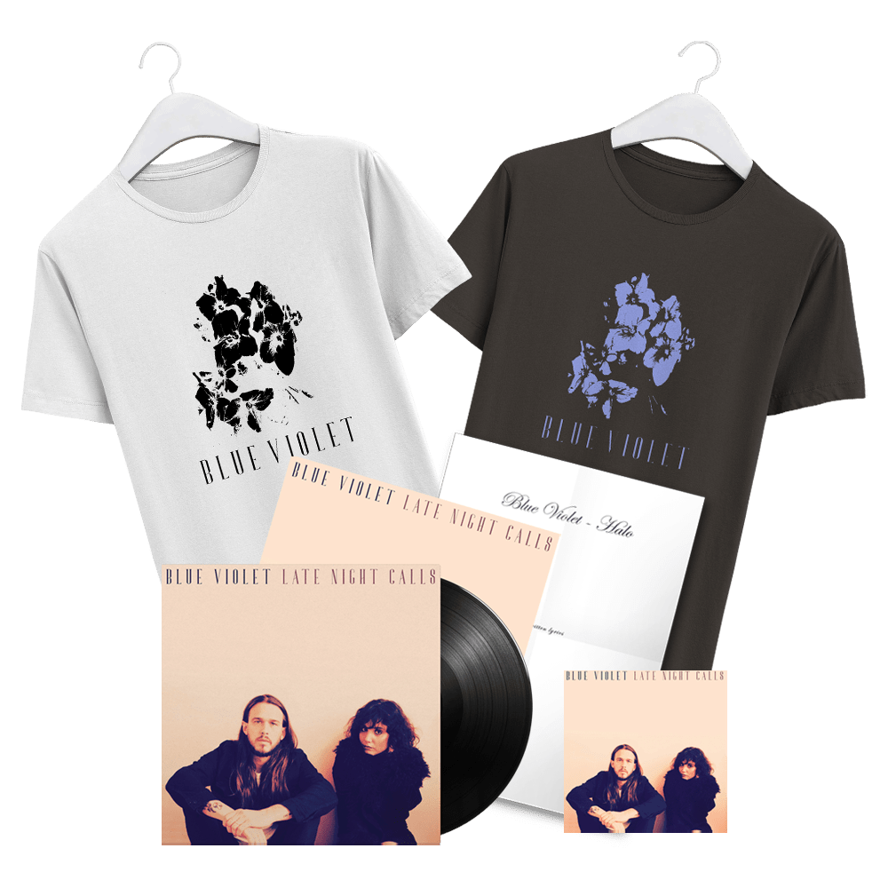 Blue Violet - Late Night Calls Heavyweight Vinyl & Signed Artwork Print, T-Shirt, Download and Handwritten Lyric Print