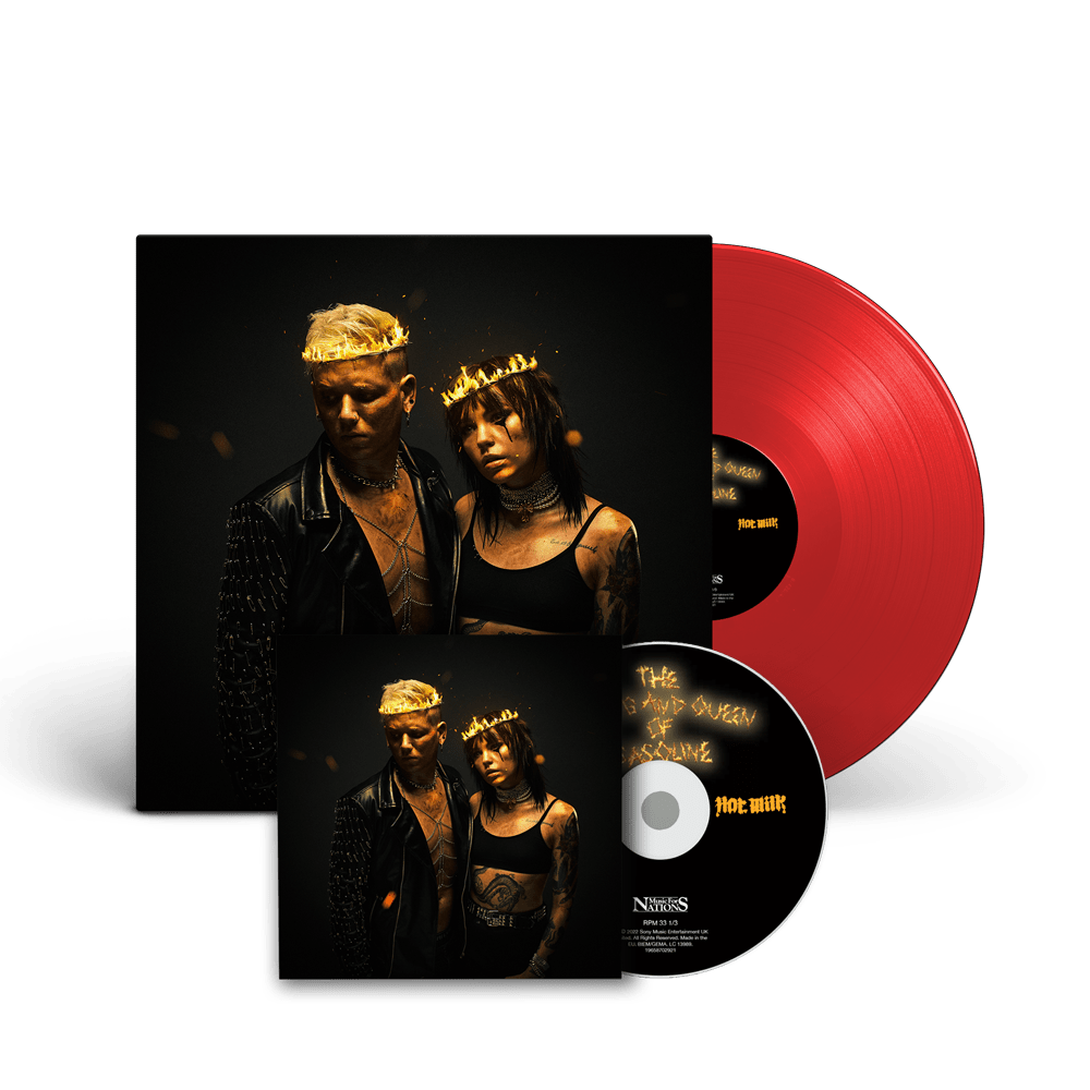 Hot Milk - The King and Queen of Gasoline Red Vinyl EP + CD