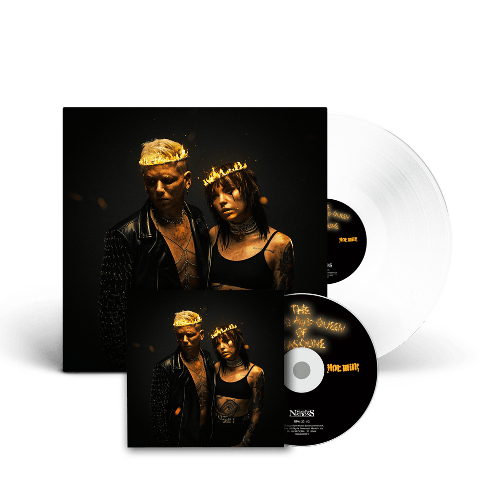 Hot Milk - The King and Queen of Gasoline White-Vinyl EP + CD