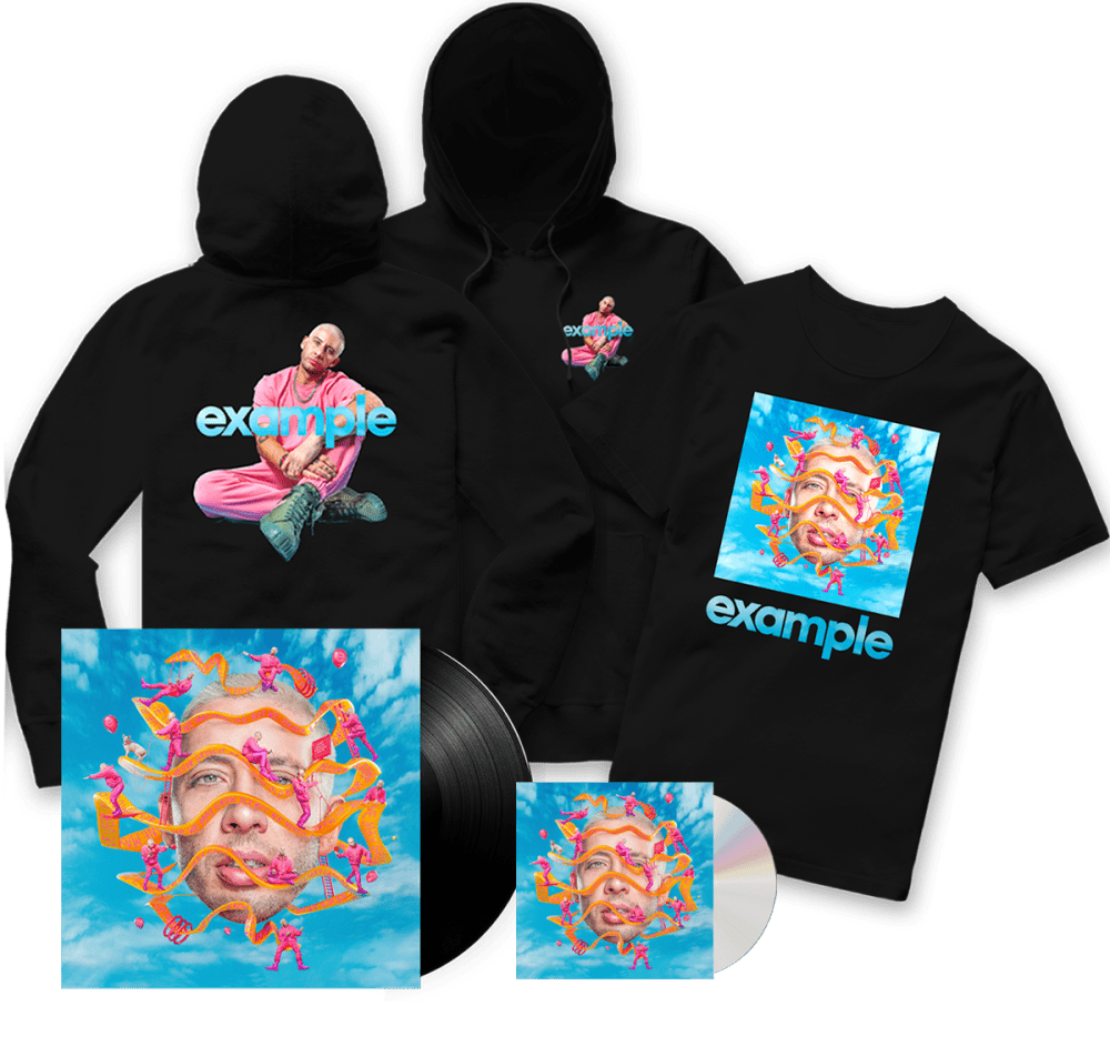 Example - We May Grow Old But We Never Grow Up CD + Vinyl + T-Shirt + Hoodie