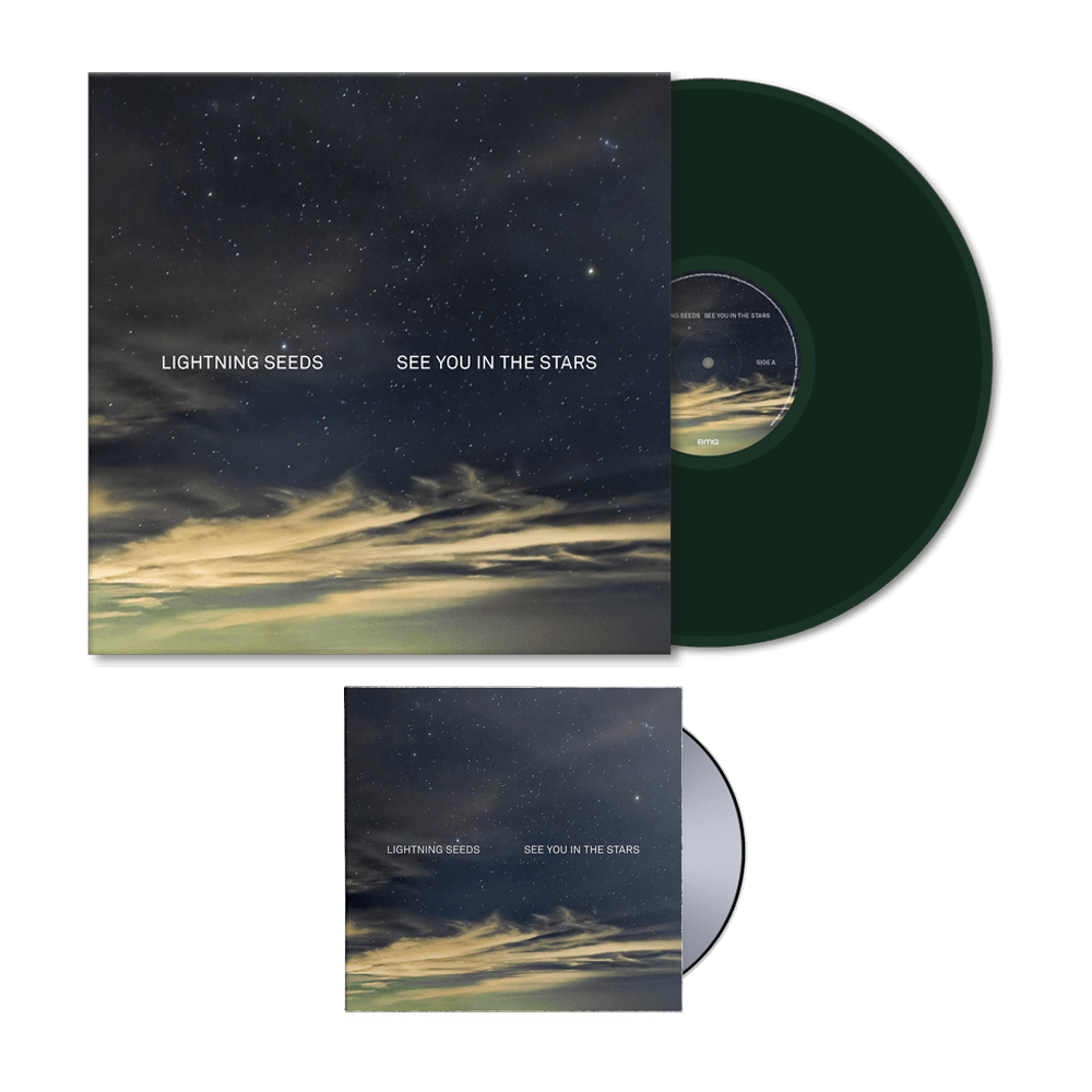 Lightning Seeds - See You In The Stars Forest Green Vinyl & CD with Signed Print