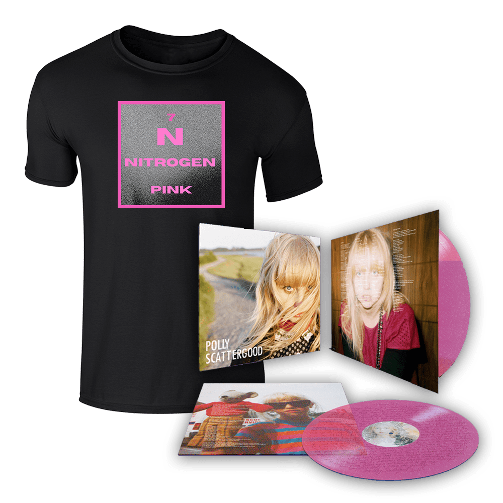 Polly Scattergood - Polly Scattergood Signed Double Pink Sparkle Limited Edition Vinyl-Nitrogen T-Shirt