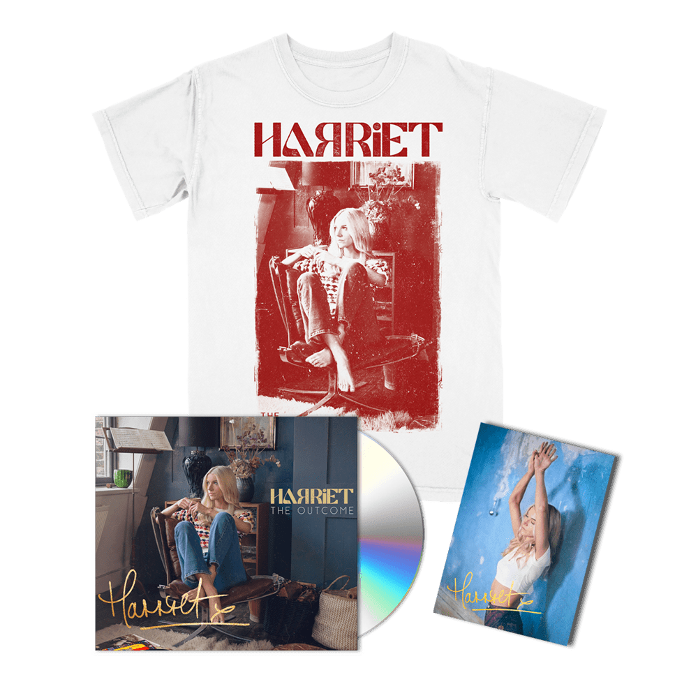 Harriet - The Outcome Signed CD + Vintage T-Shirt + Signed Art Card