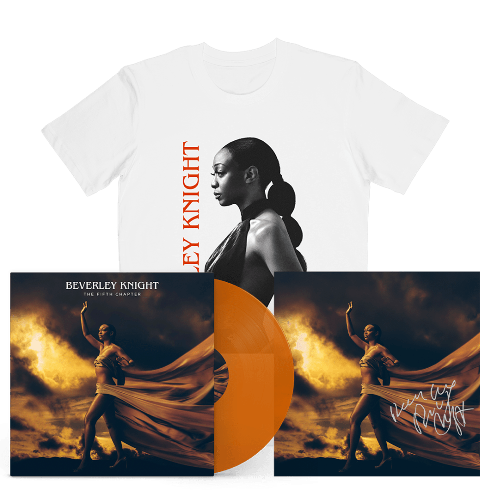 Beverley Knight - The Fifth Chapter Translucent Orange Vinyl, White T-Shirt + Signed Print