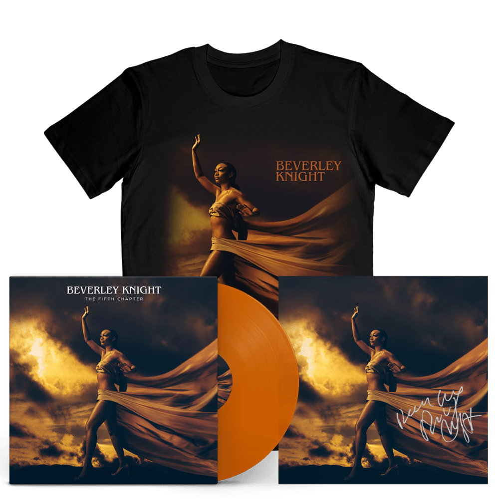 Beverley Knight - The Fifth Chapter Translucent Orange Vinyl, Black T-Shirt + Signed Print