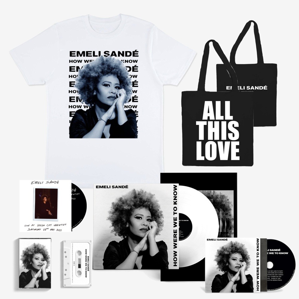 Emeli Sande - How Were We To Know CD + White Vinyl + Cassette + White T-Shirt  + Tote Bag [Inc Signed Bonus 'Live At Leeds' CD]