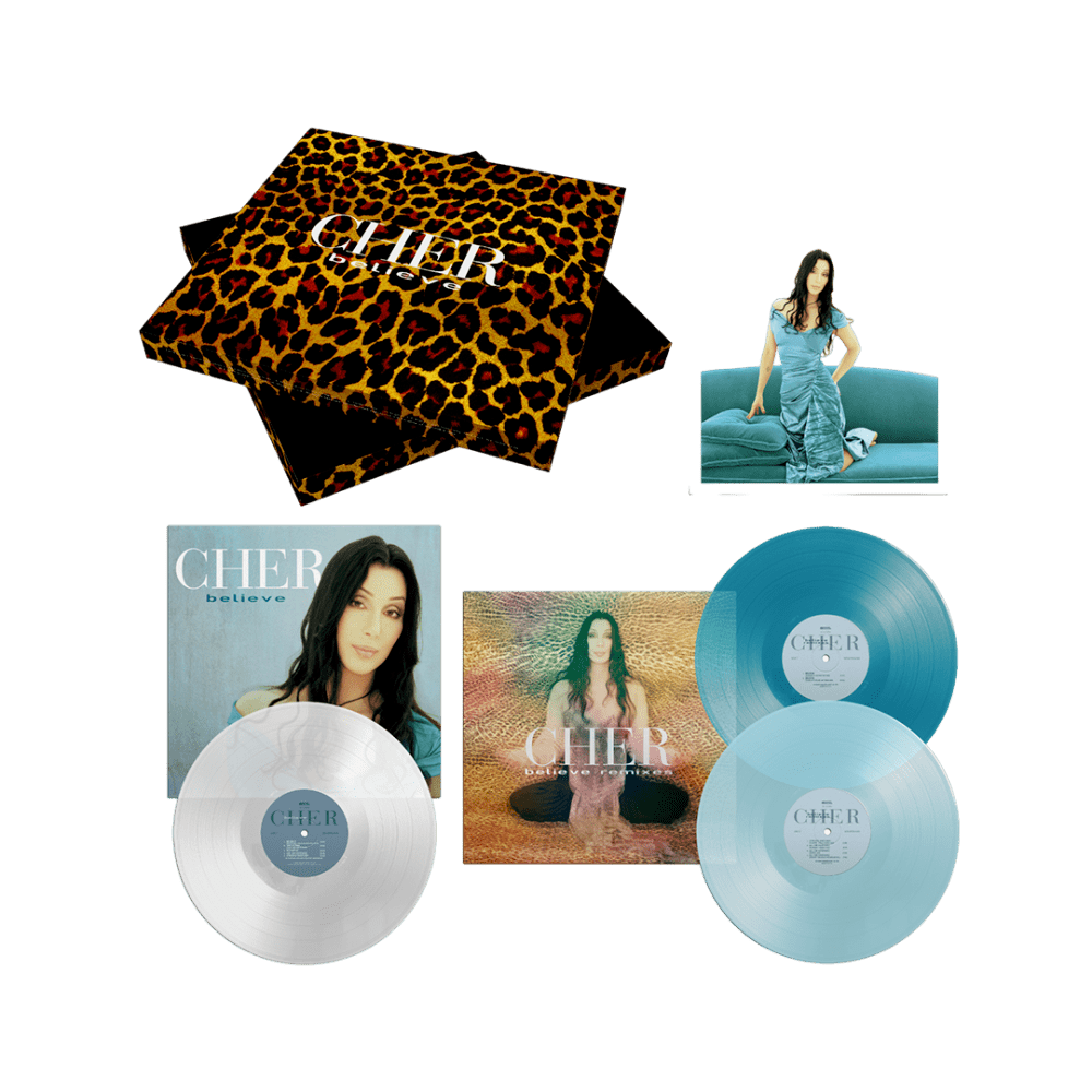 Cher – Believe 25th Anniversary Deluxe Edition Clear-Sea Blue-Light Blue Coloured Boxset