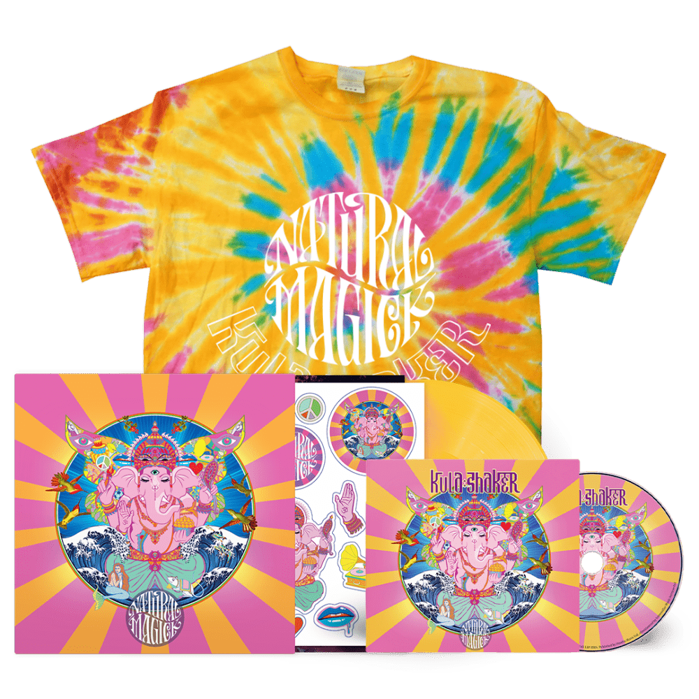 Kula Shaker - Natural Magick Pinwheel Colour Vinyl + Tie-dye T-Shirt + CD