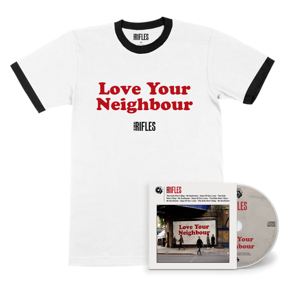 The Rifles - Love Your Neighbour Ringer T-Shirt + CD