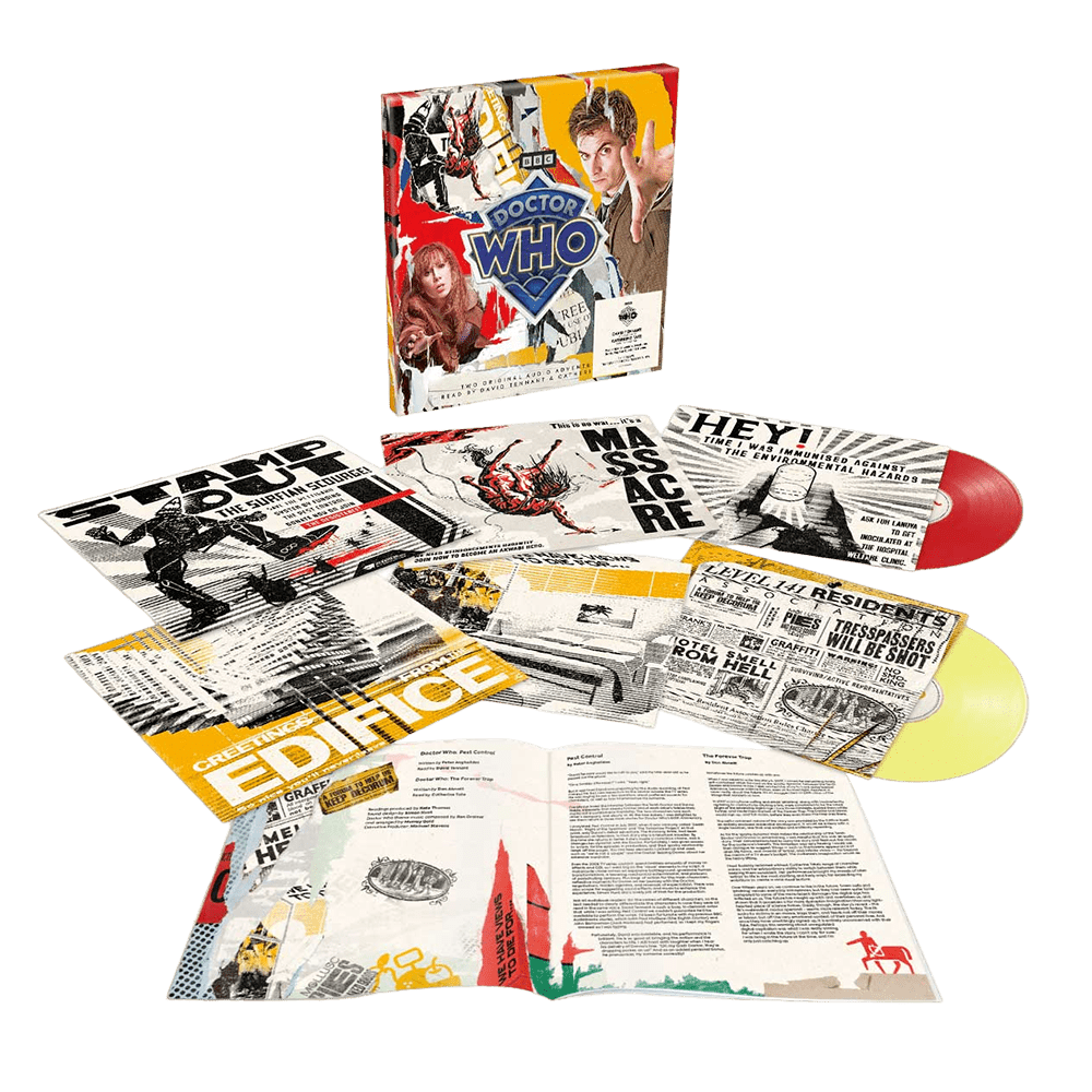 Doctor Who - Pest Control & The Forever Trap 6LP Translucent Red & Yellow Boxset