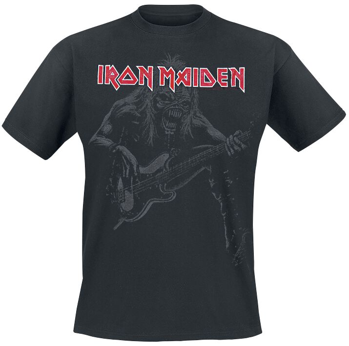 Iron Maiden T-Shirt - Eddie Bass - S to 5XL - for Men - black - 100% cotton T-Shirts Band Merchandise