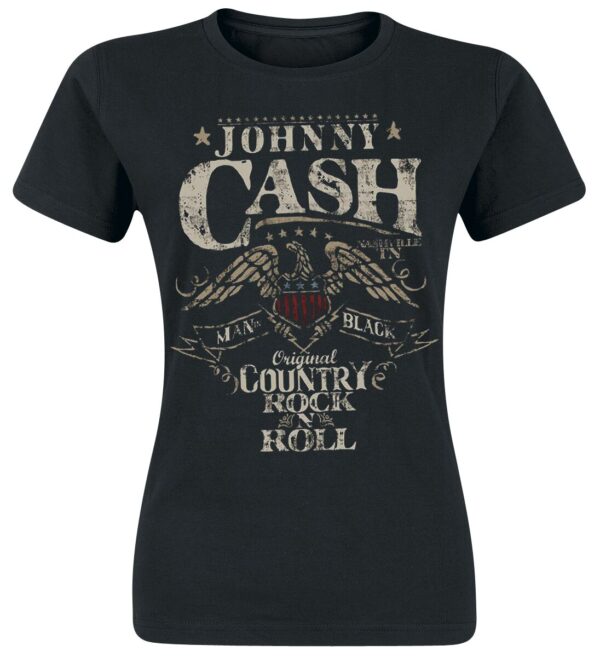 Johnny Cash - Rockabilly T-Shirt - Rock 'n' Roll - S to XXL - for Women - black - 100% cotton T-Shirts Band Merchandise