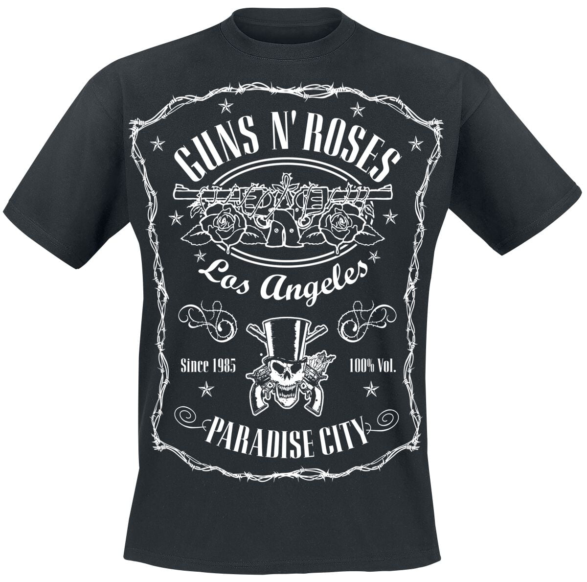 Guns N' Roses T-Shirt - Paradise City Label - S to 4XL - for Men - black - 100% cotton T-Shirts Band Merchandise