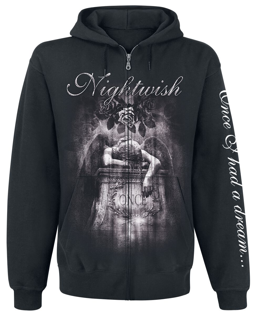 Nightwish Hooded zip - Once - 10th Anniversary - M to XXL - for Men - black - 80% cotton, 20% polyester Hooded sweaters & -jackets Band Merchandise