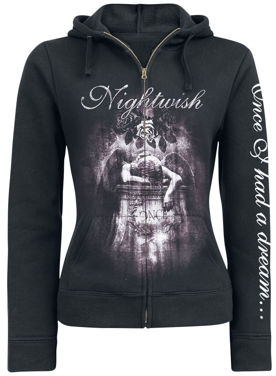 Nightwish Hooded zip - Once - 10th Anniversary - M to XL - for Women - black - 70% cotton, 30% polyester Hooded sweaters & -jackets Band Merchandise